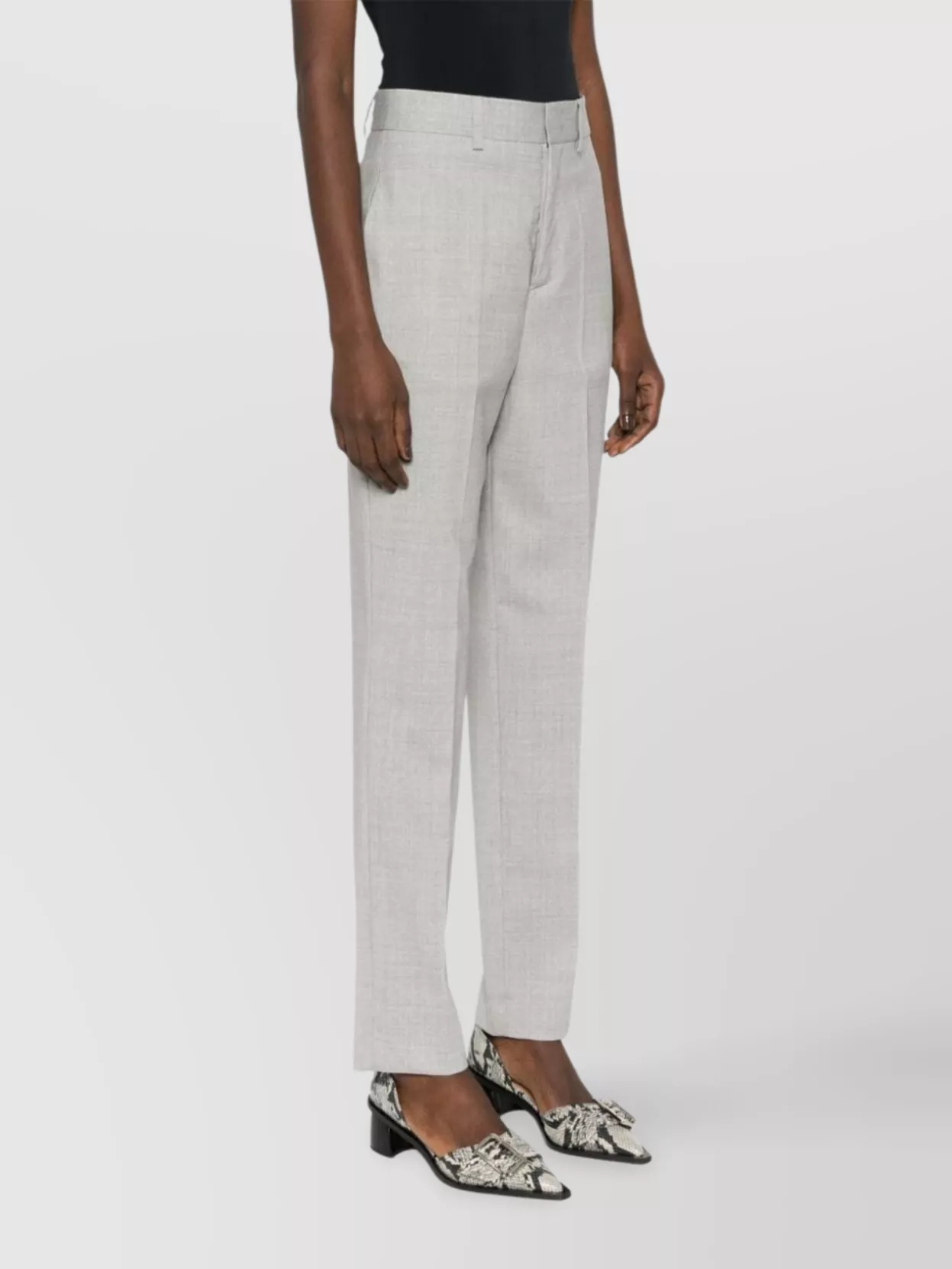 P.a.r.o.s.h High-waisted Wool Trousers With Crease Detail