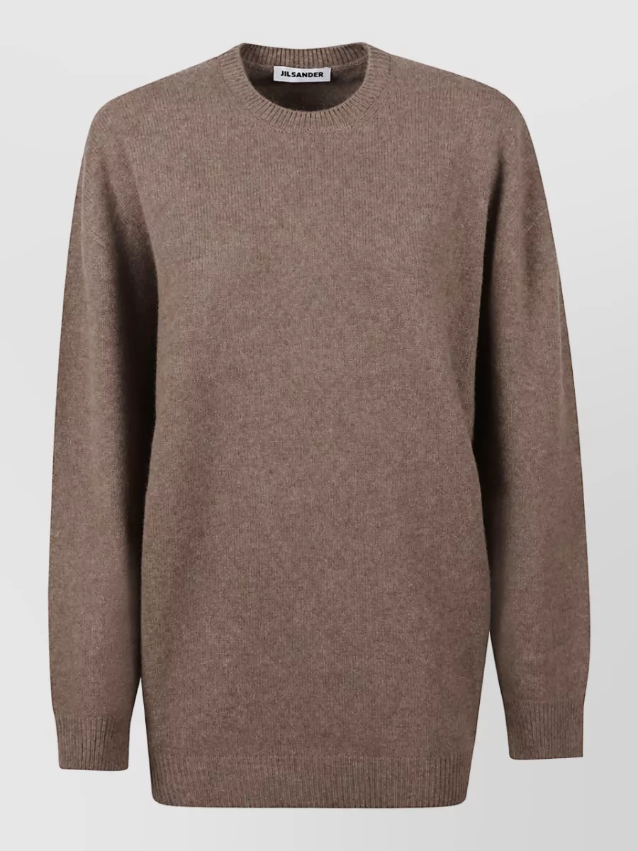 Jil Sander Oversized Sweatshirt In Brown