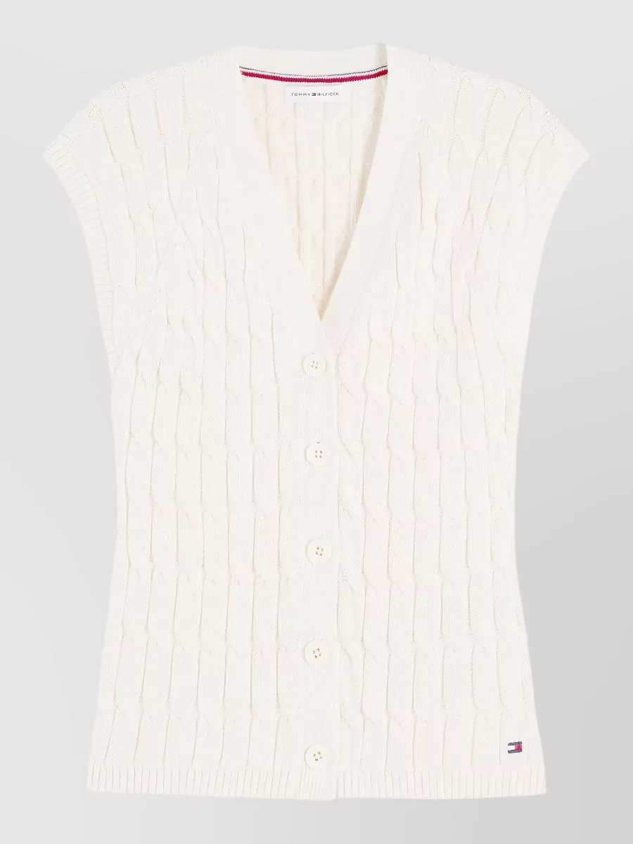 Tommy Hilfiger cable-knit vest cardigan