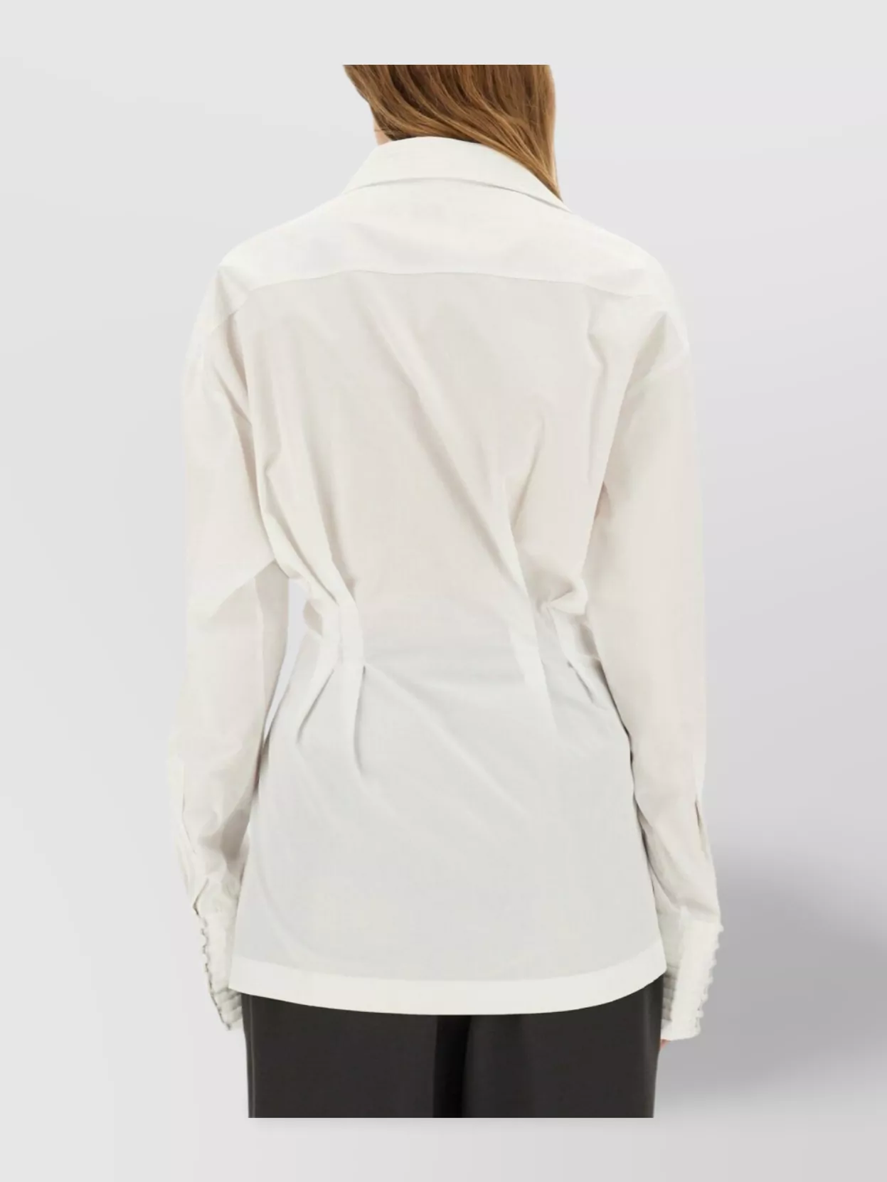 Dries Van Noten Long Sleeve Wrap Shirt With Button Design