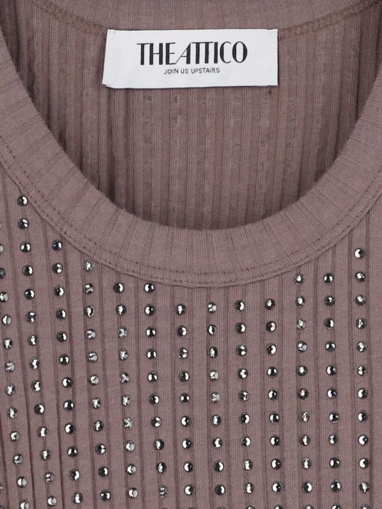 The Attico Knee Length Dress Studded Embellishments
