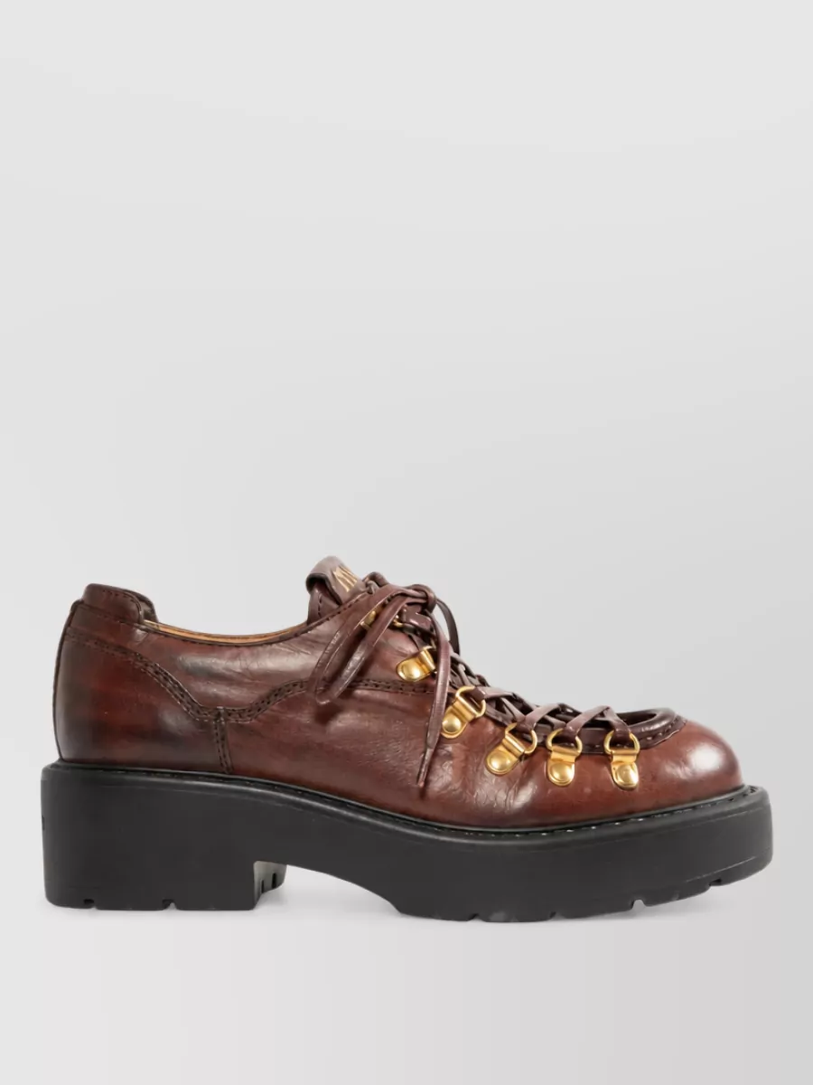 Miu Miu Leather Lace-Up Brogues