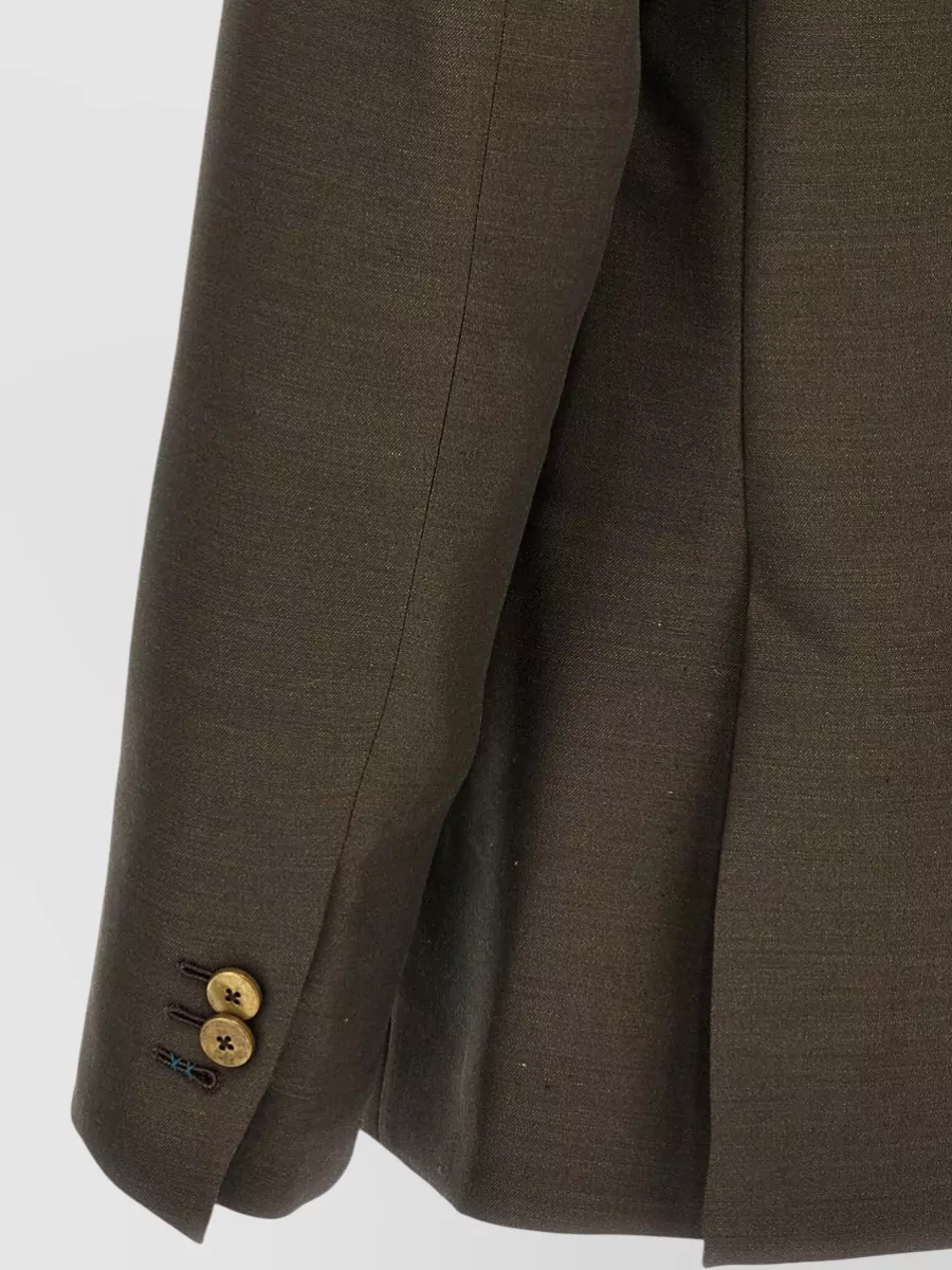 Maurizio Miri Wool Silk Double-Breasted Blazer