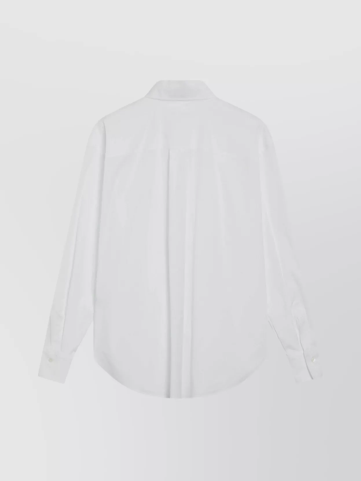 Brunello Cucinelli Long Sleeve Shirt With Shiny Flap Detail In White