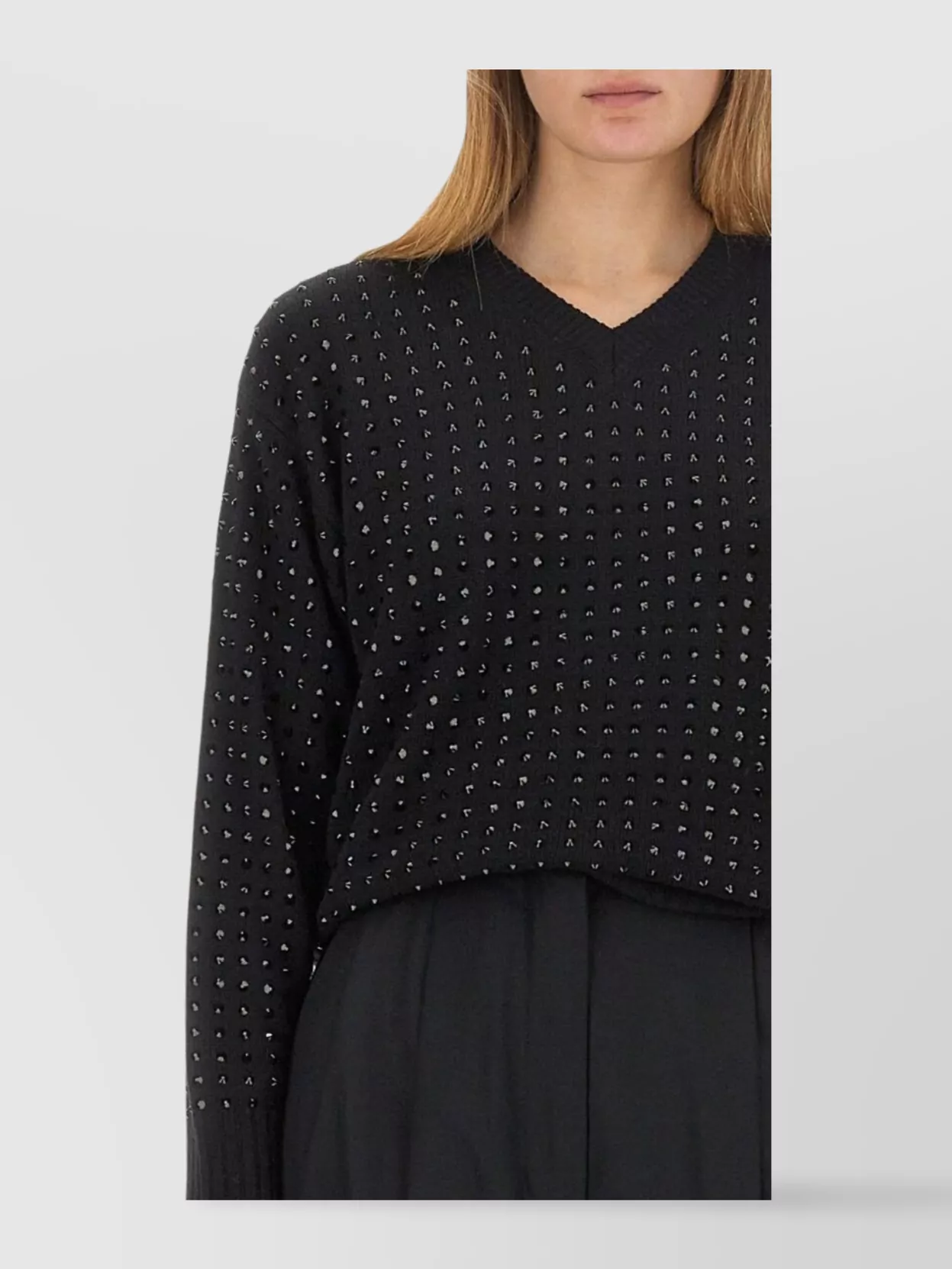 Sportmax Oversized Knit Jersey Studded Detail