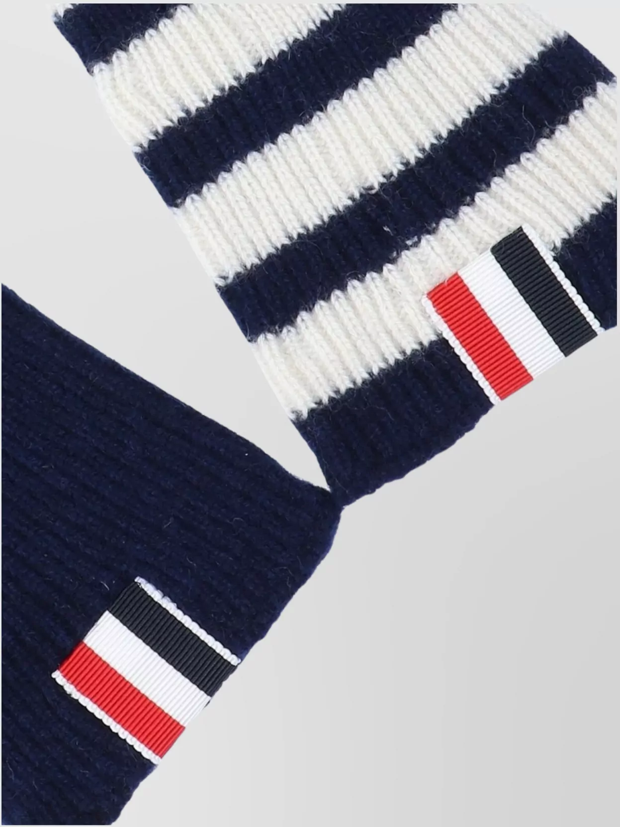 Thom Browne Striped Ribbed Cuffs Gloves