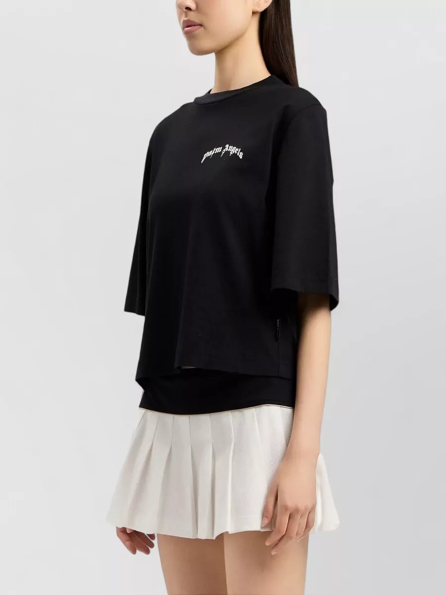 Palm Angels Curved Logo Boxy T-Shirt