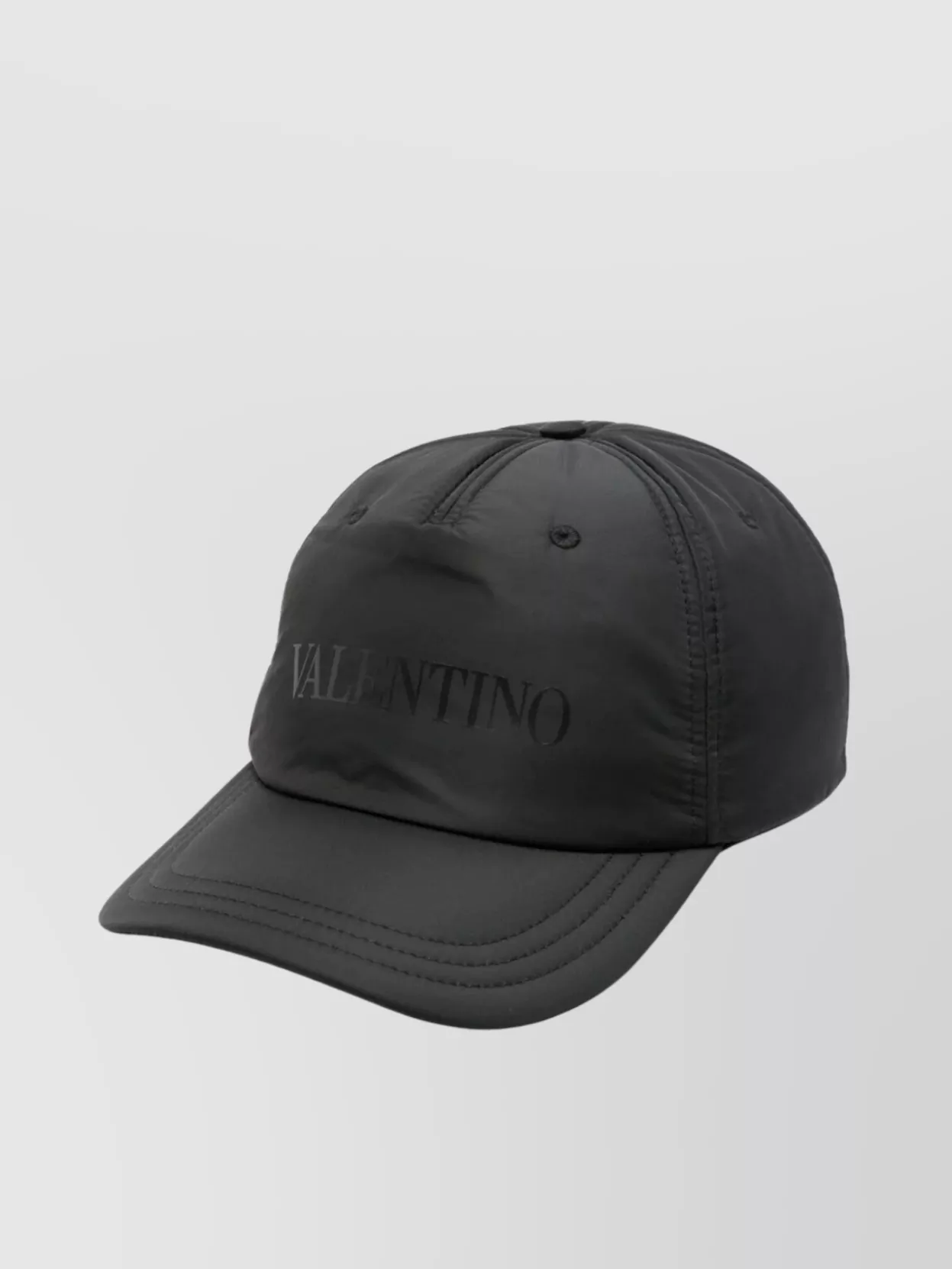 Shop Valentino Contoured Baseball Cap With Curved Peak