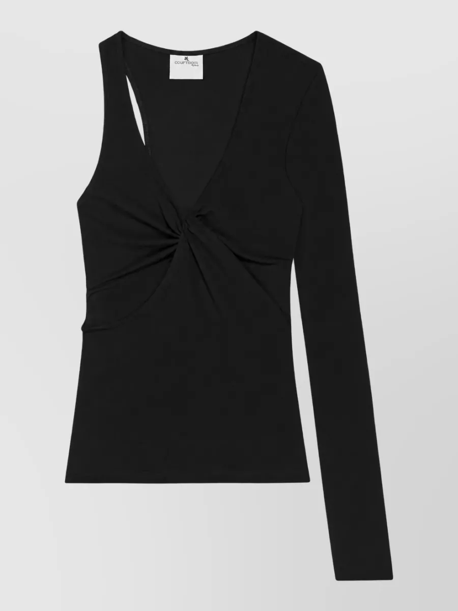 Courrèges asymmetric jersey top