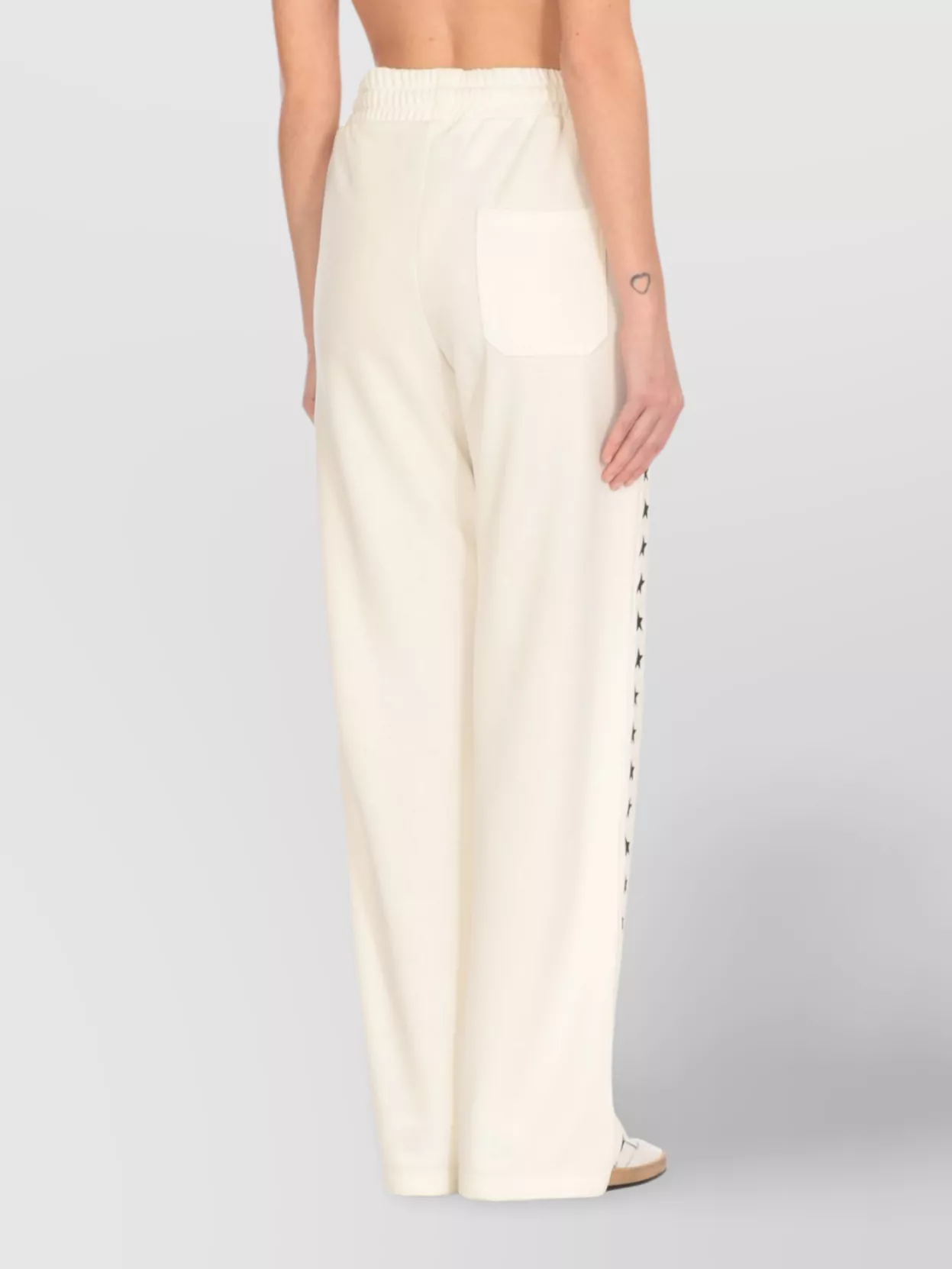 Golden Goose Straight Trousers With Drawstring And Pockets In White