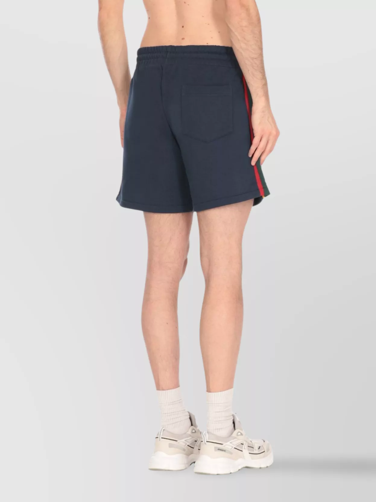 Casablanca Cotton Drawstring Waist Shorts With Side Stripes