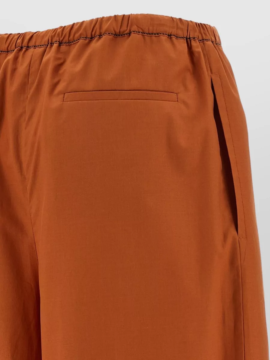 Marni Cotton Wide-Leg Draped Track Pants