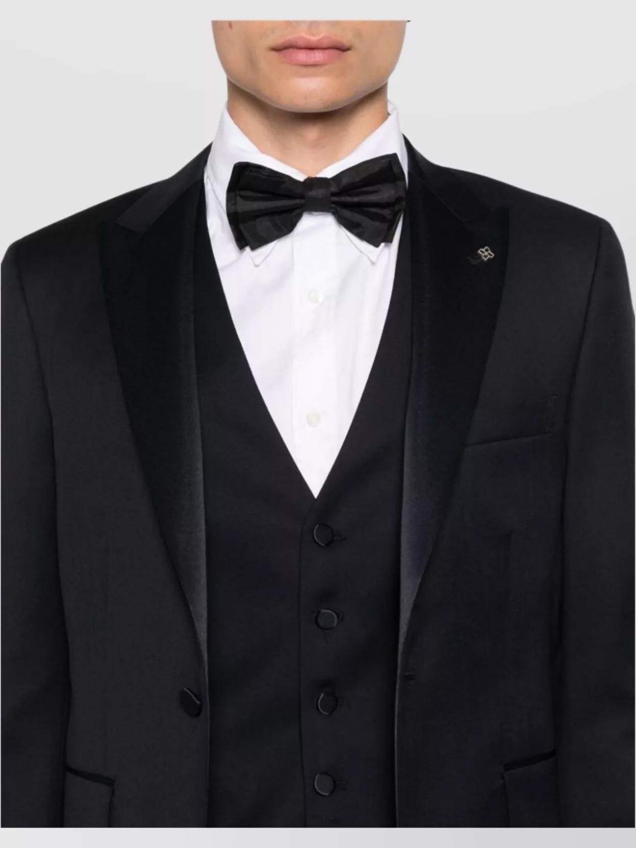 Tagliatore Smoking Suit Vest Satin Lapel
