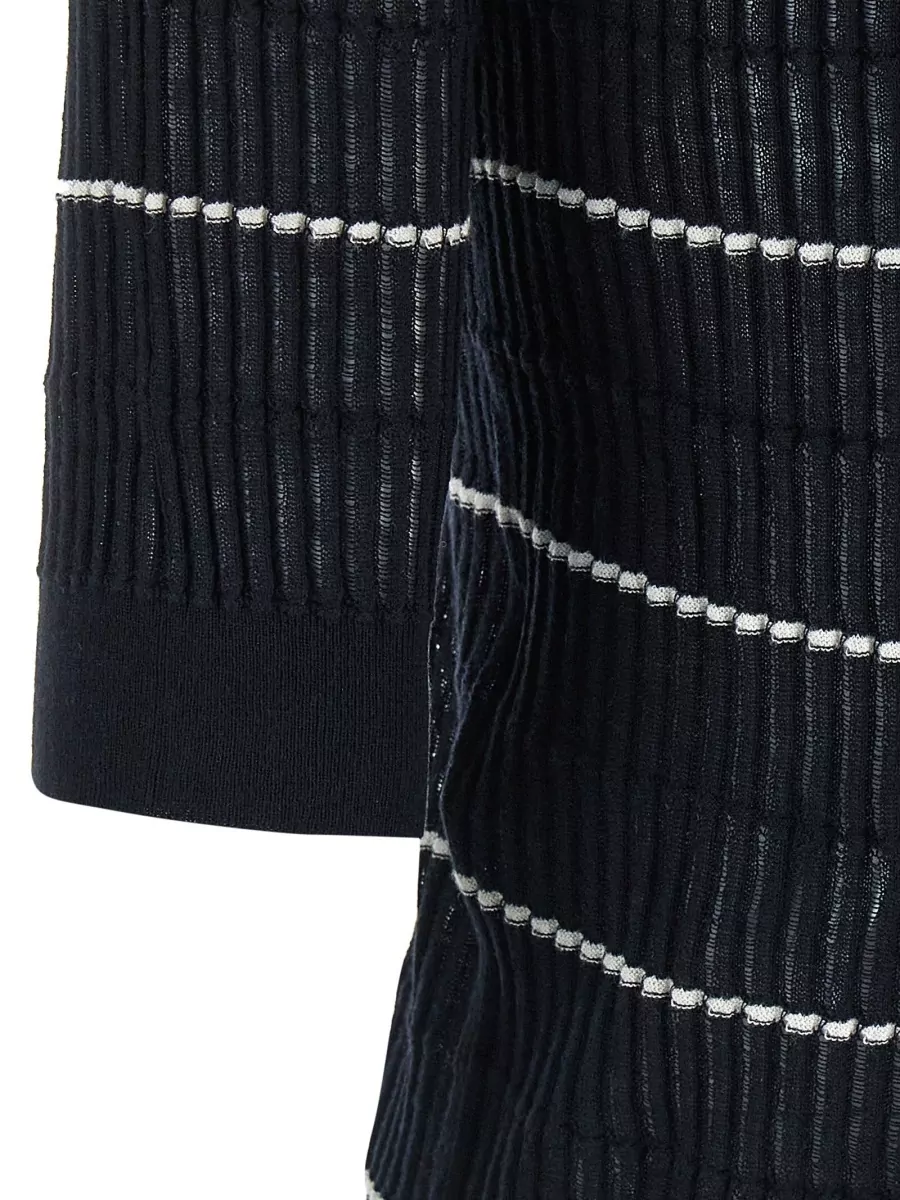 S Max Mara Silk Polo Knitted Top
