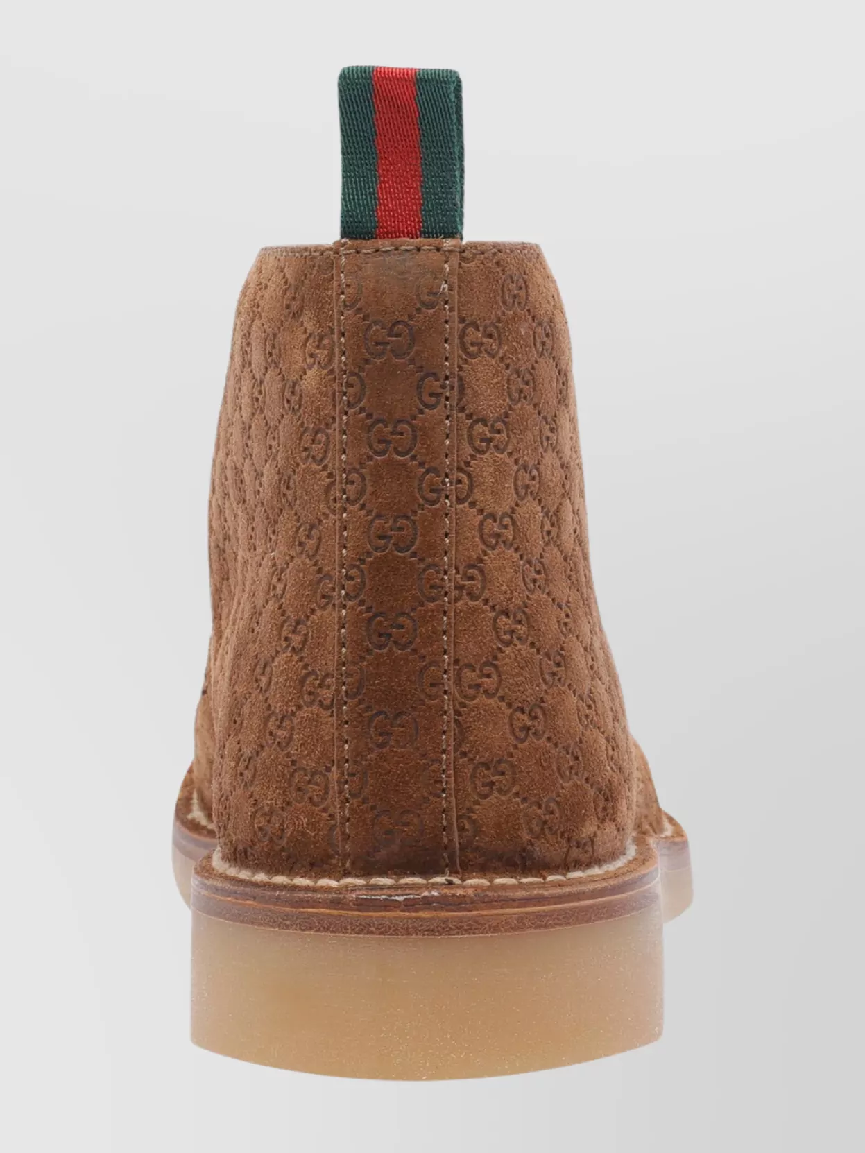 Gucci Lace-Up Suede Ankle Boots With Pull Tab