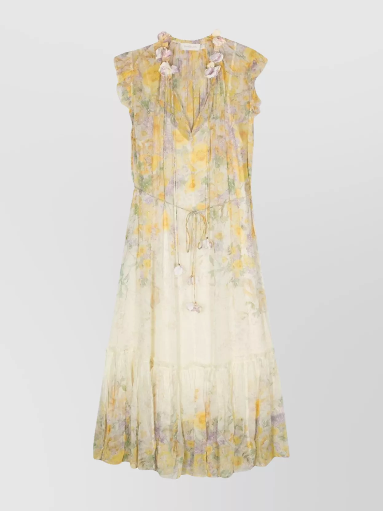 Zimmermann Floral Garden Print Midi Dress