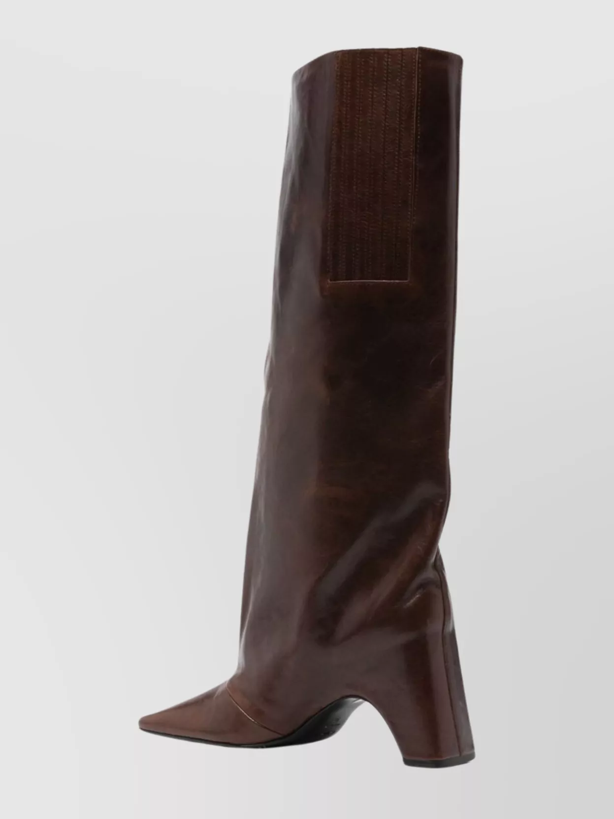 Coperni High Shaft Block Heel Ankle Boots In Brown