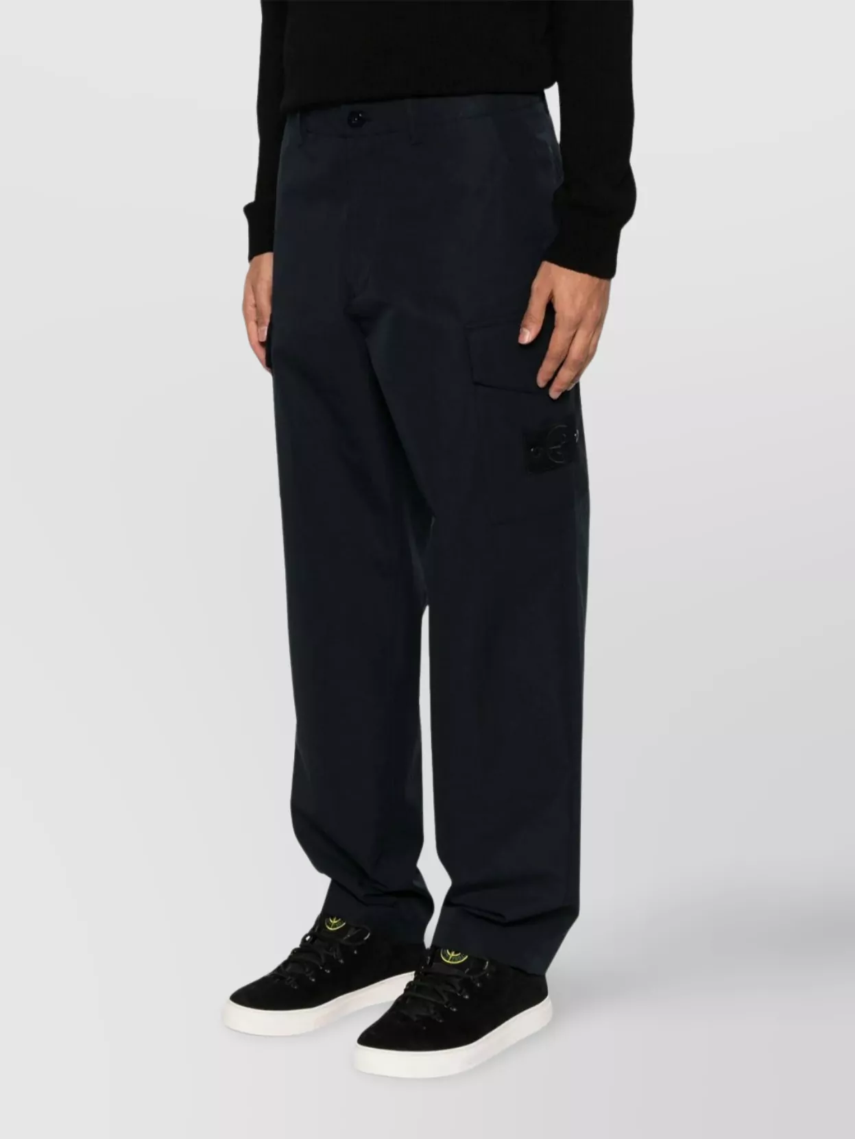 Stone Island Regular Trousers With Hidden Snap Button