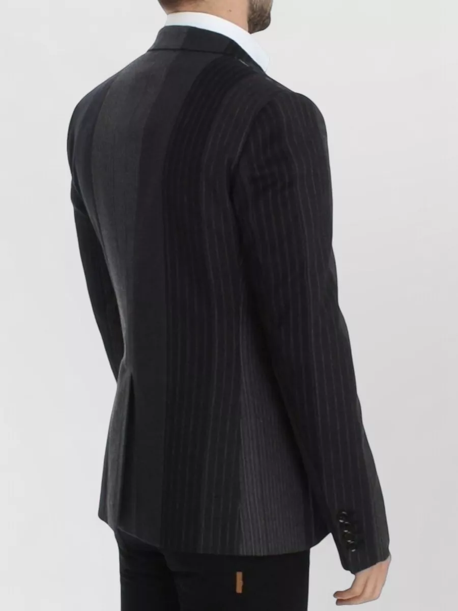 Dolce&Gabbana Striped Wool Double-Breasted Blazer