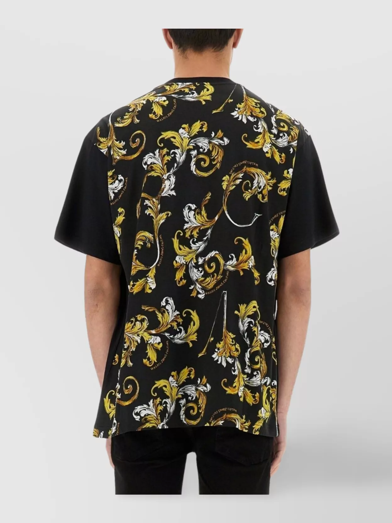 Shop Versace Jeans Couture Baroque Outline Regular Fit T-shirt