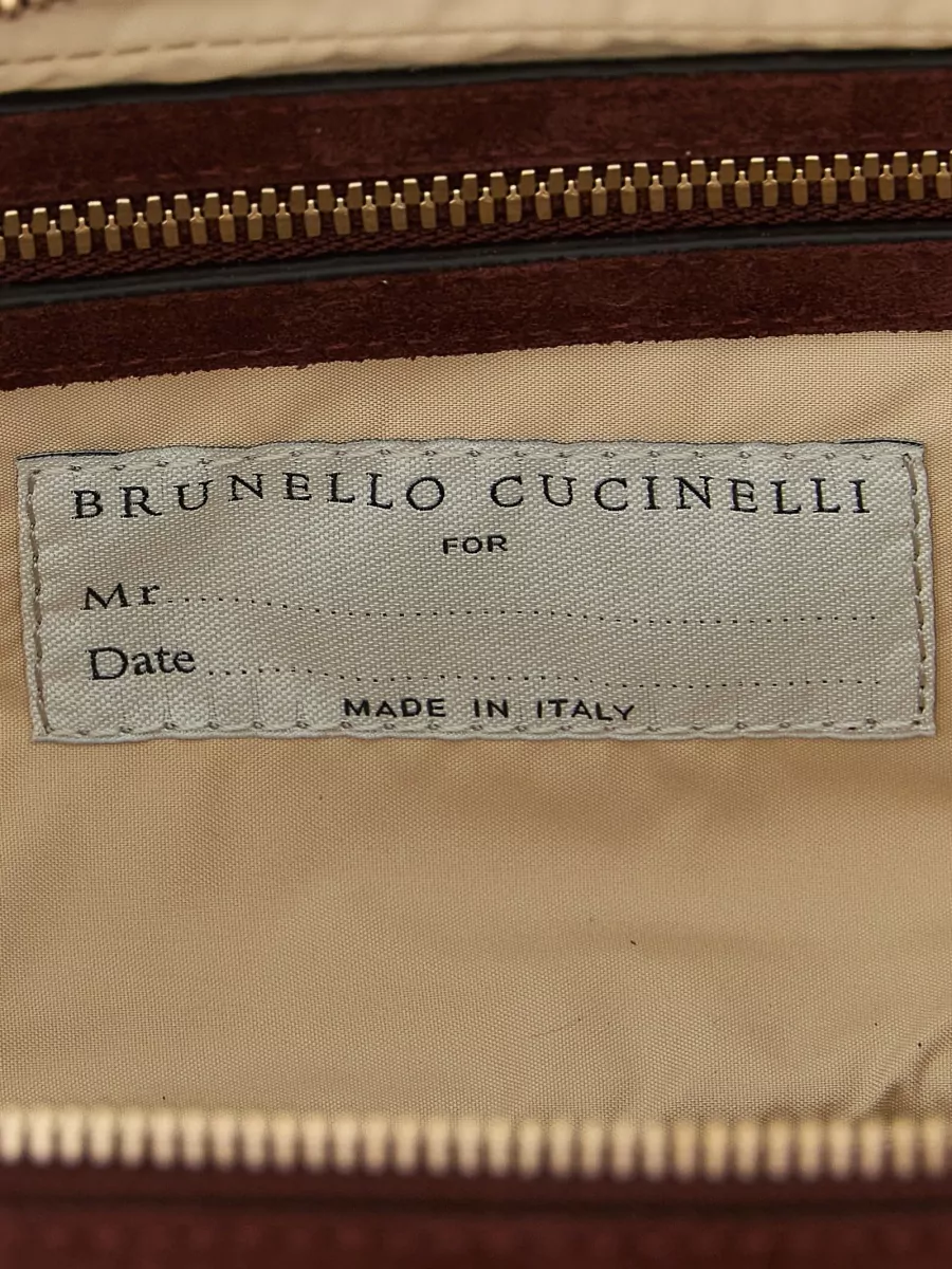 Brunello Cucinelli Suede Clutch Bag