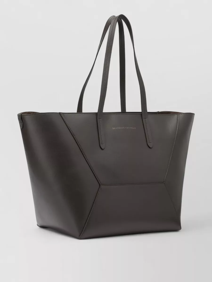 Brunello Cucinelli Large Leather Shoulder Bag