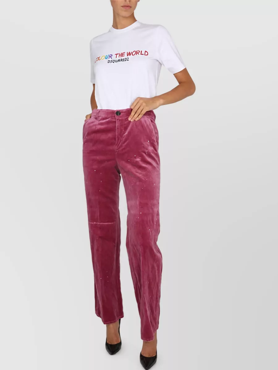 Dsquared2 Cotton Straight-Leg Trousers