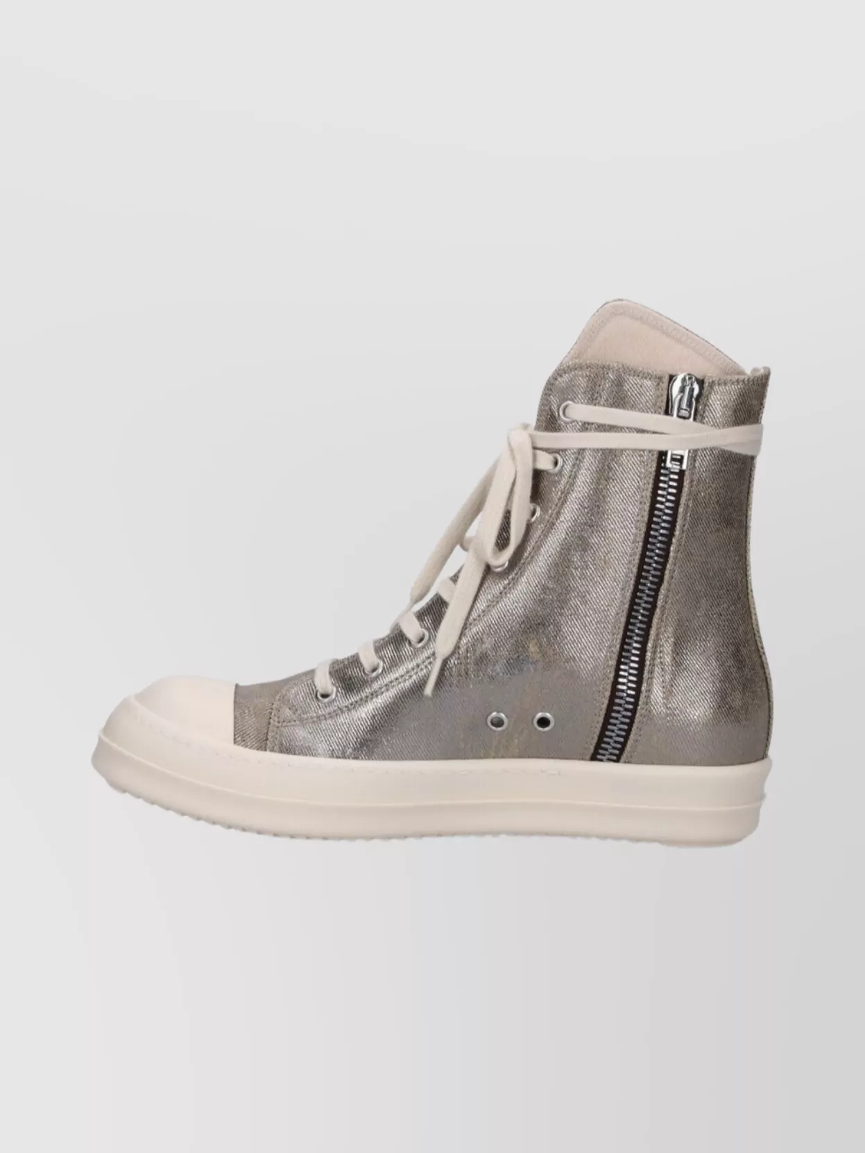 Rick Owens Drkshdw Metallic High-Top Sneakers Rubber Sole