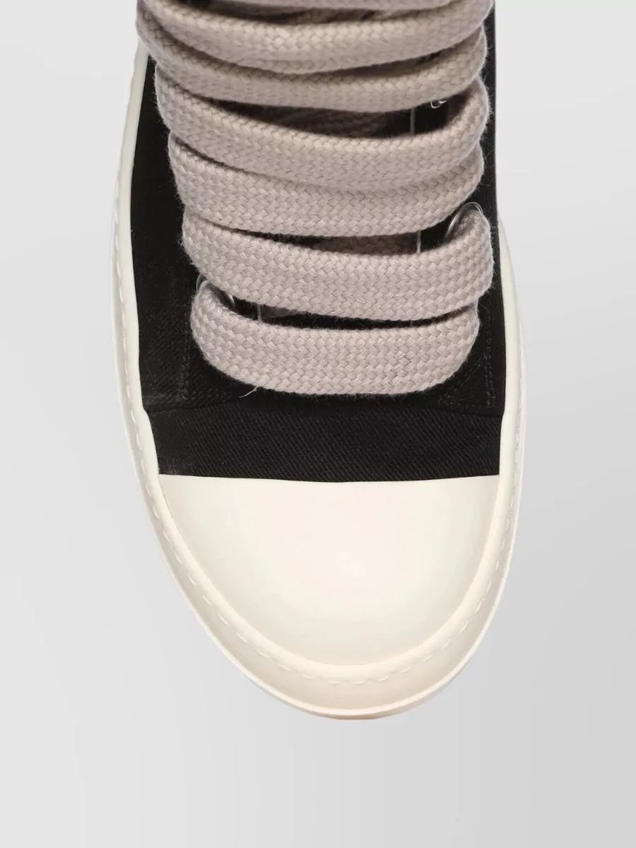 Rick Owens Drkshdw Cotton High-Top Lace-Up Sneakers