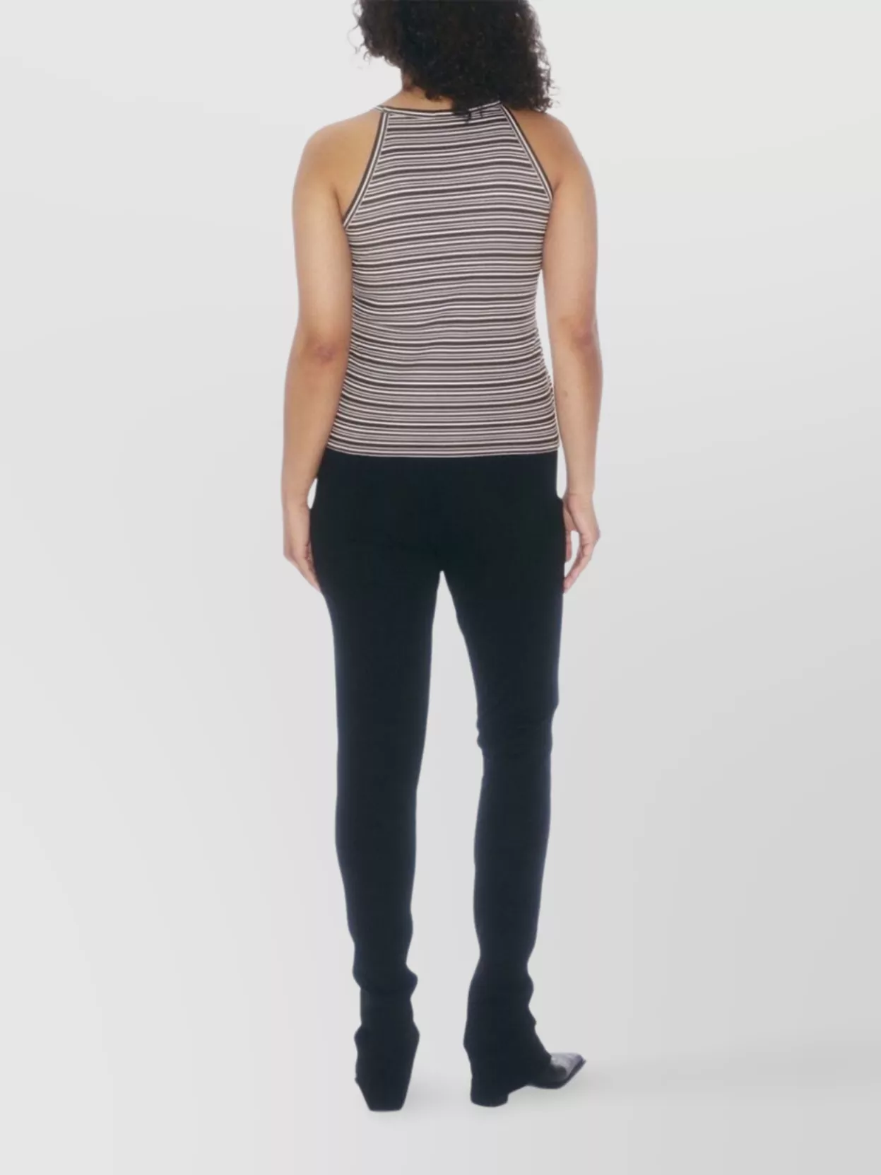 Shop Filippa K Striped Halterneck Tank Top In Organic Cotton