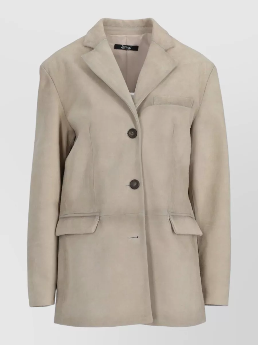 La Rose Suede single-breasted coat