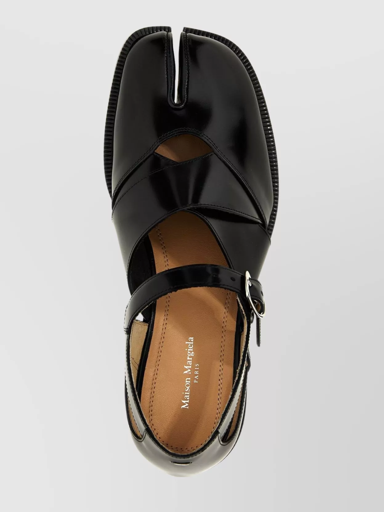 Maison Margiela Split Toe Glossy Finish Open Sandals