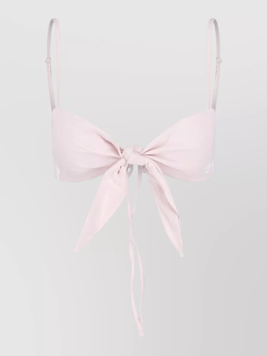 Adidas cotton long-sleeve bikini top