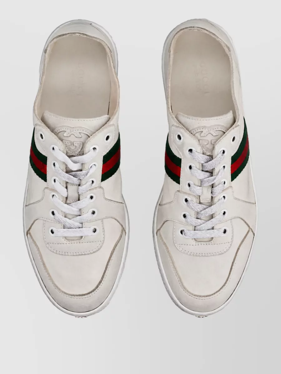 Gucci Leather Lace-Up Sneakers