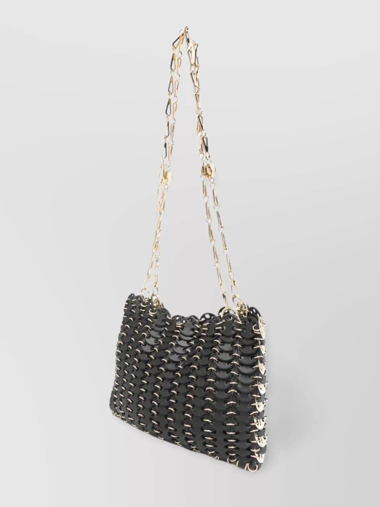 RABANNE MAIN BAG WITH CHAIN STRAP AND SCALLOPED EDGES