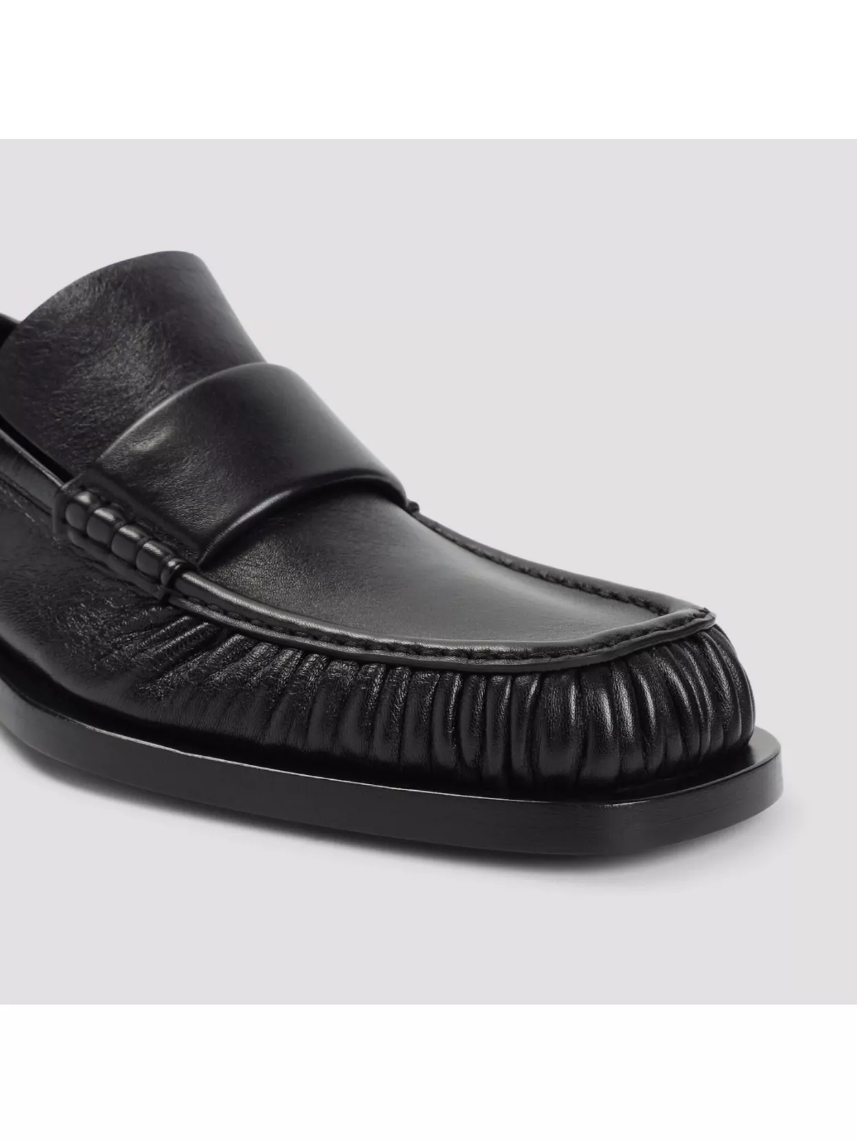 Jil Sander Leather Loafers With Squared Toeline