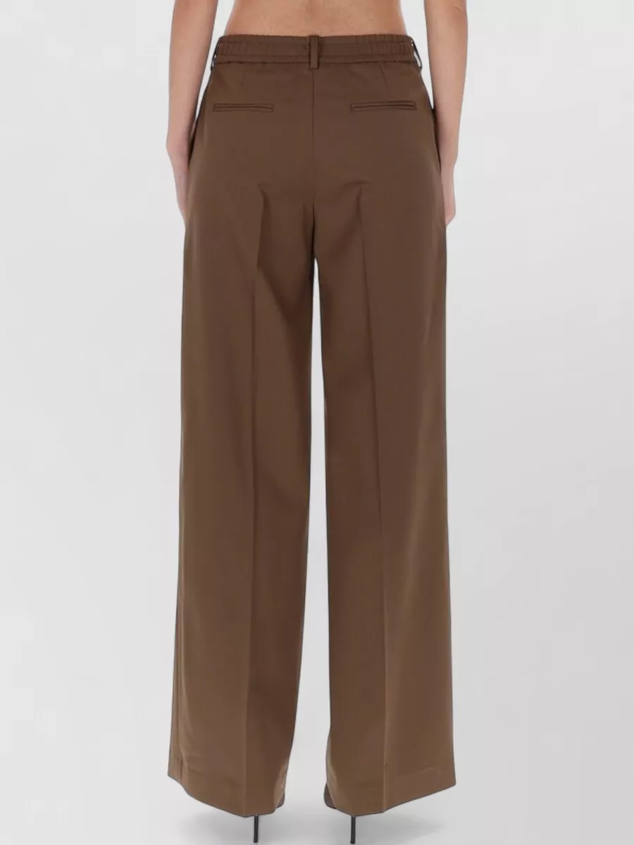 Pt Torino Wide Leg Trousers Pleated Front