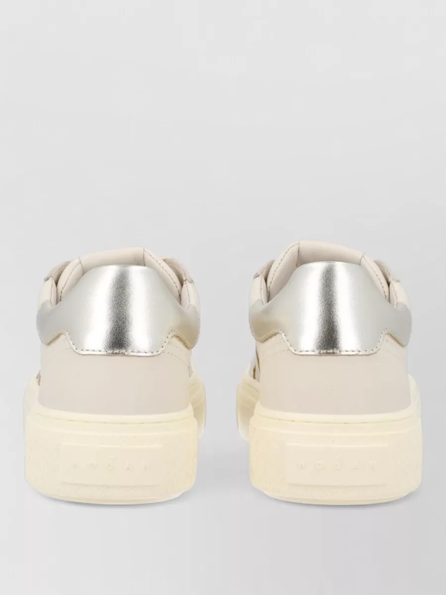 Hogan Low Top Sneakers Metallic Accents Rubber Sole