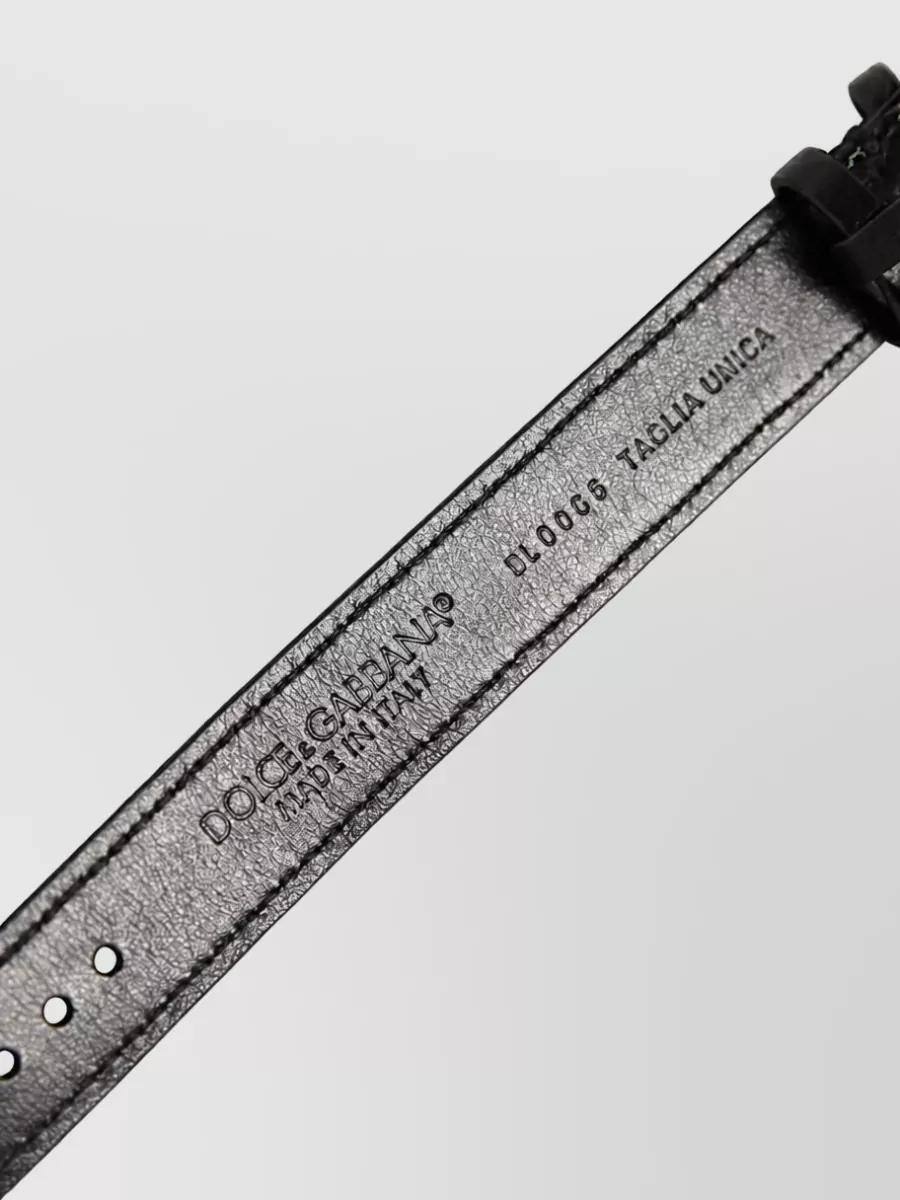 Dolce&Gabbana Caiman Leather Textured Bracelet