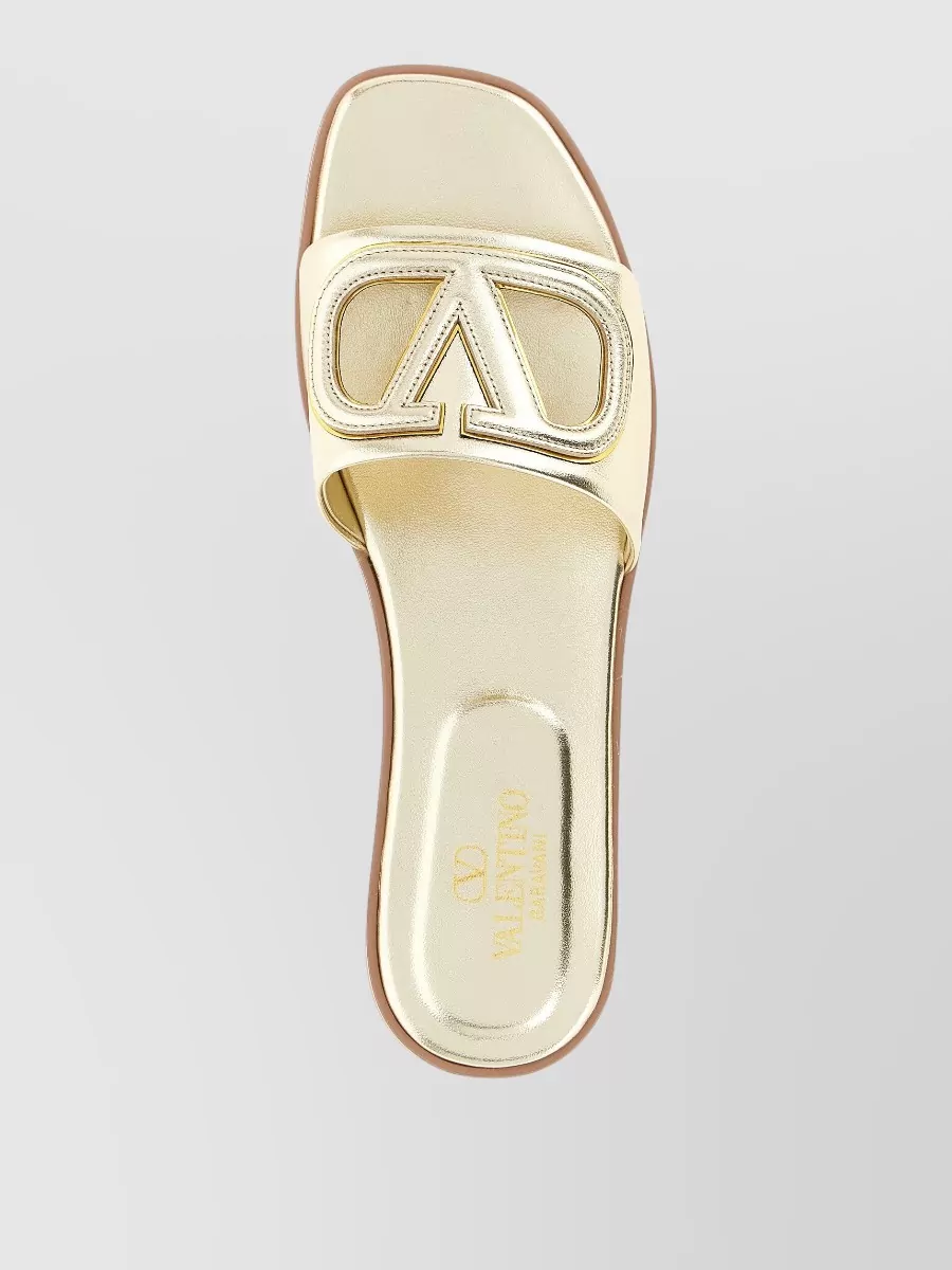 Valentino Garavani Vlogo Signature Flat Sole Open Toe Slides