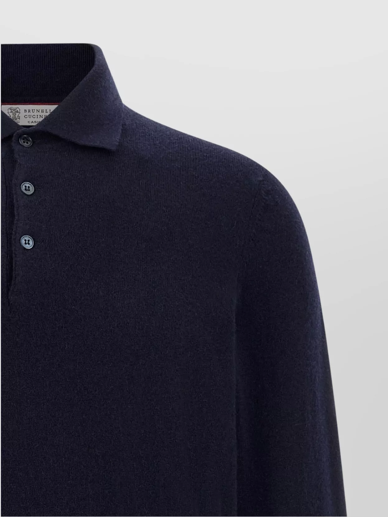 Brunello Cucinelli Collared Cashmere Polo With Ribbed Cuffs