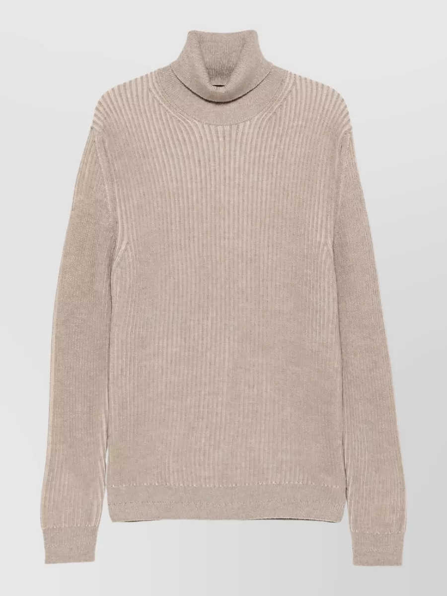Zanone ribbed wool turtleneck jumper