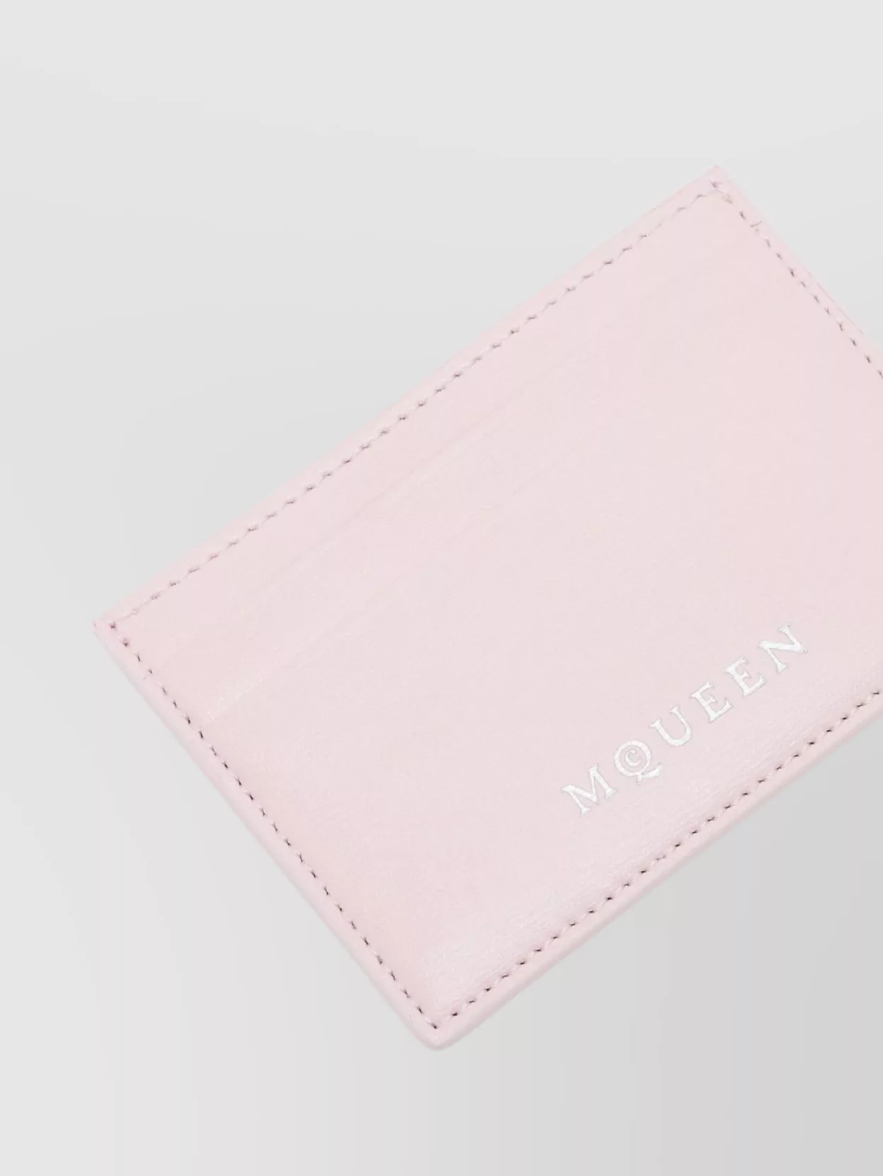 Alexander Mcqueen Compact Silver Foil Card Case