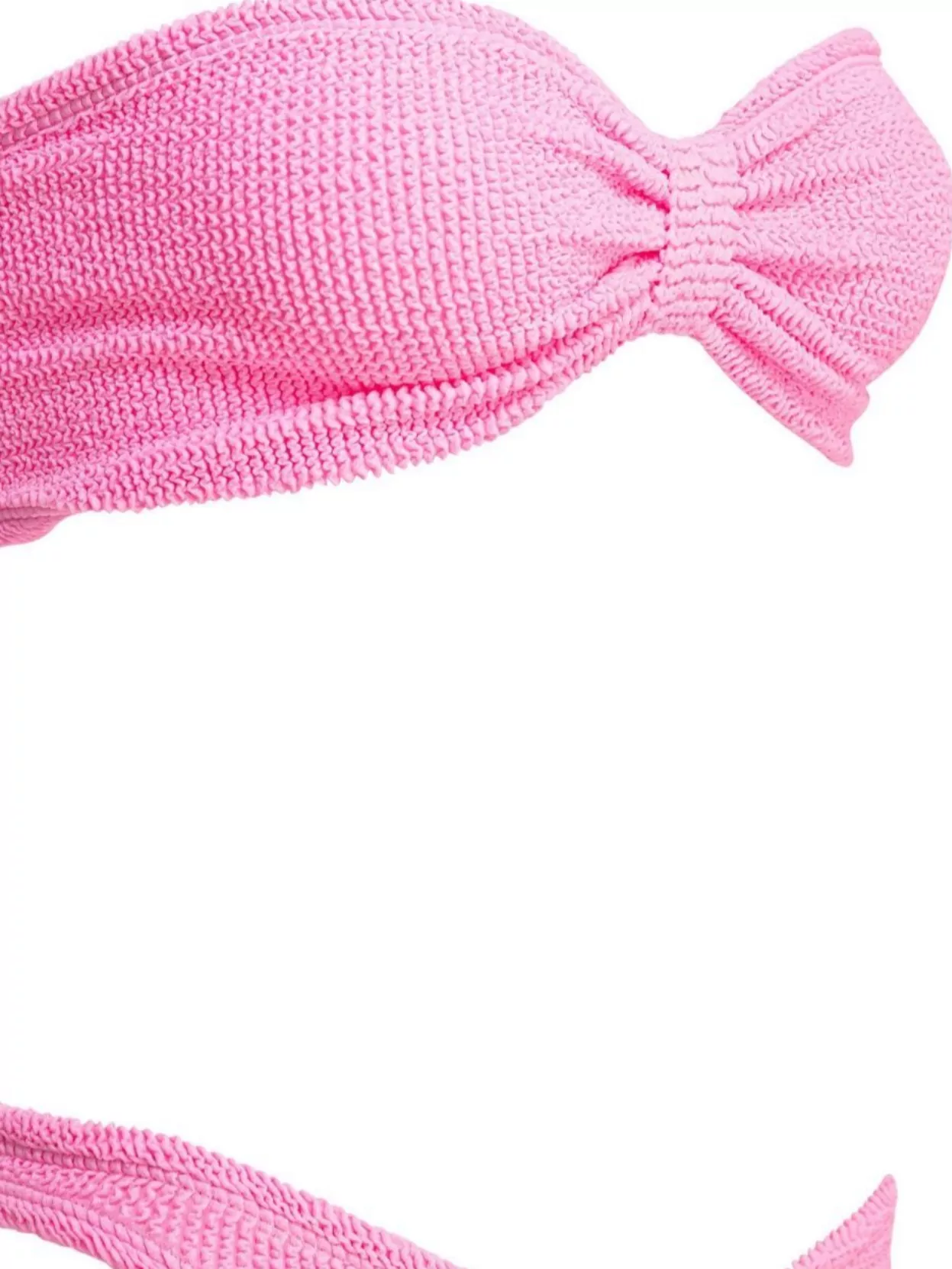 Shop Hunza G Bandeau Top With Bow Detail And High-cut Leg