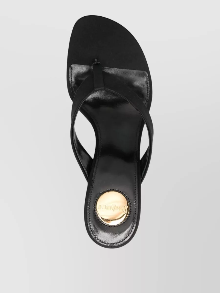 Saint Laurent Satin Thong Sandals Signature Strap Design