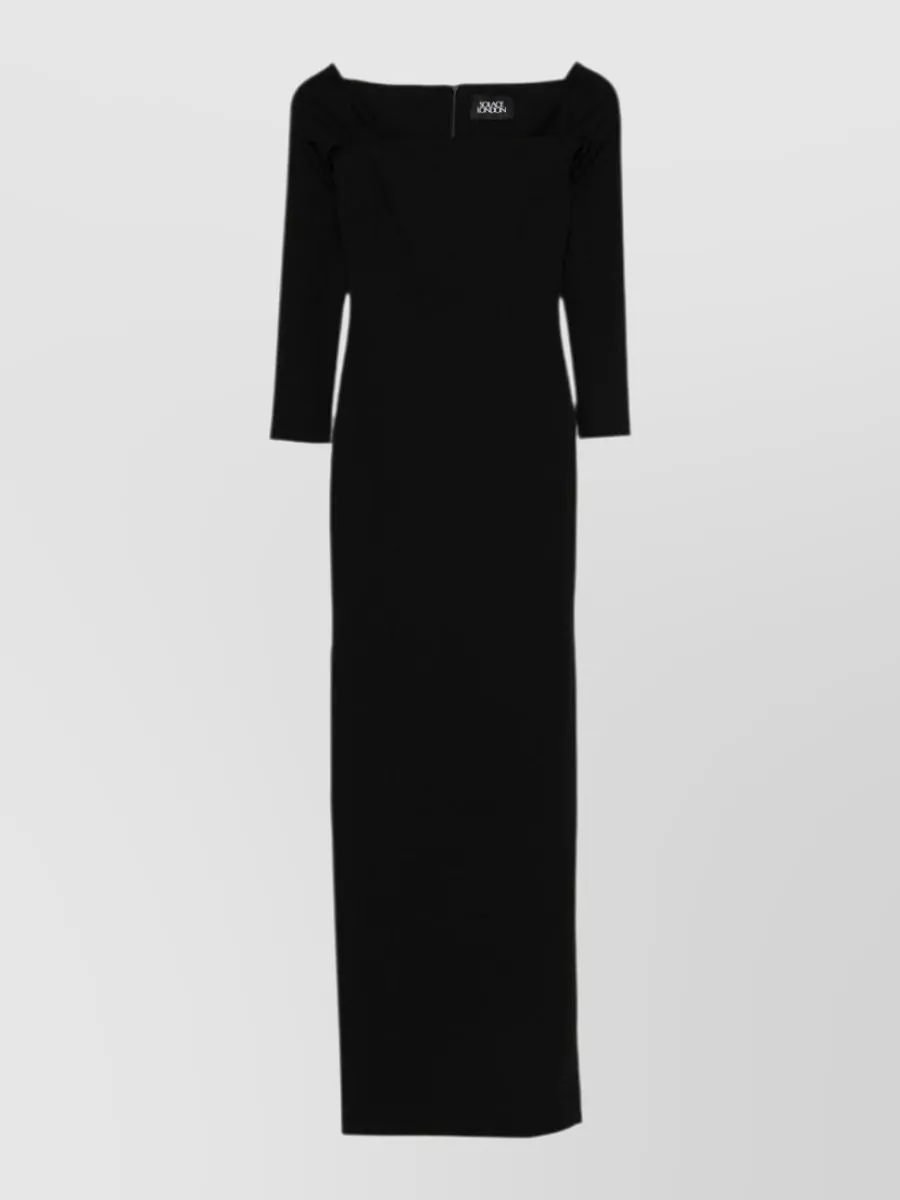 Solace London Square neck long sleeve maxi dress