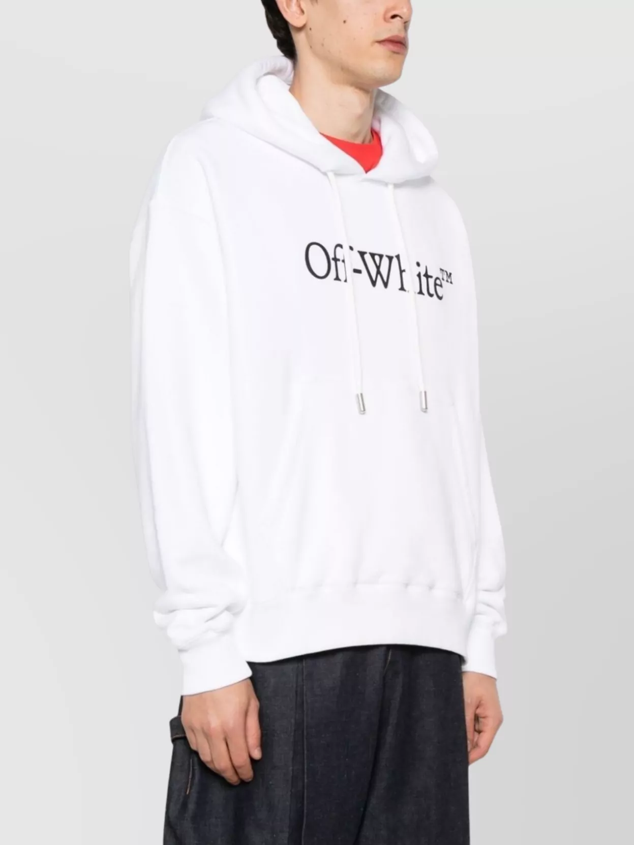 Off-White Organic Cotton Kangaroo Pocket Hoodie