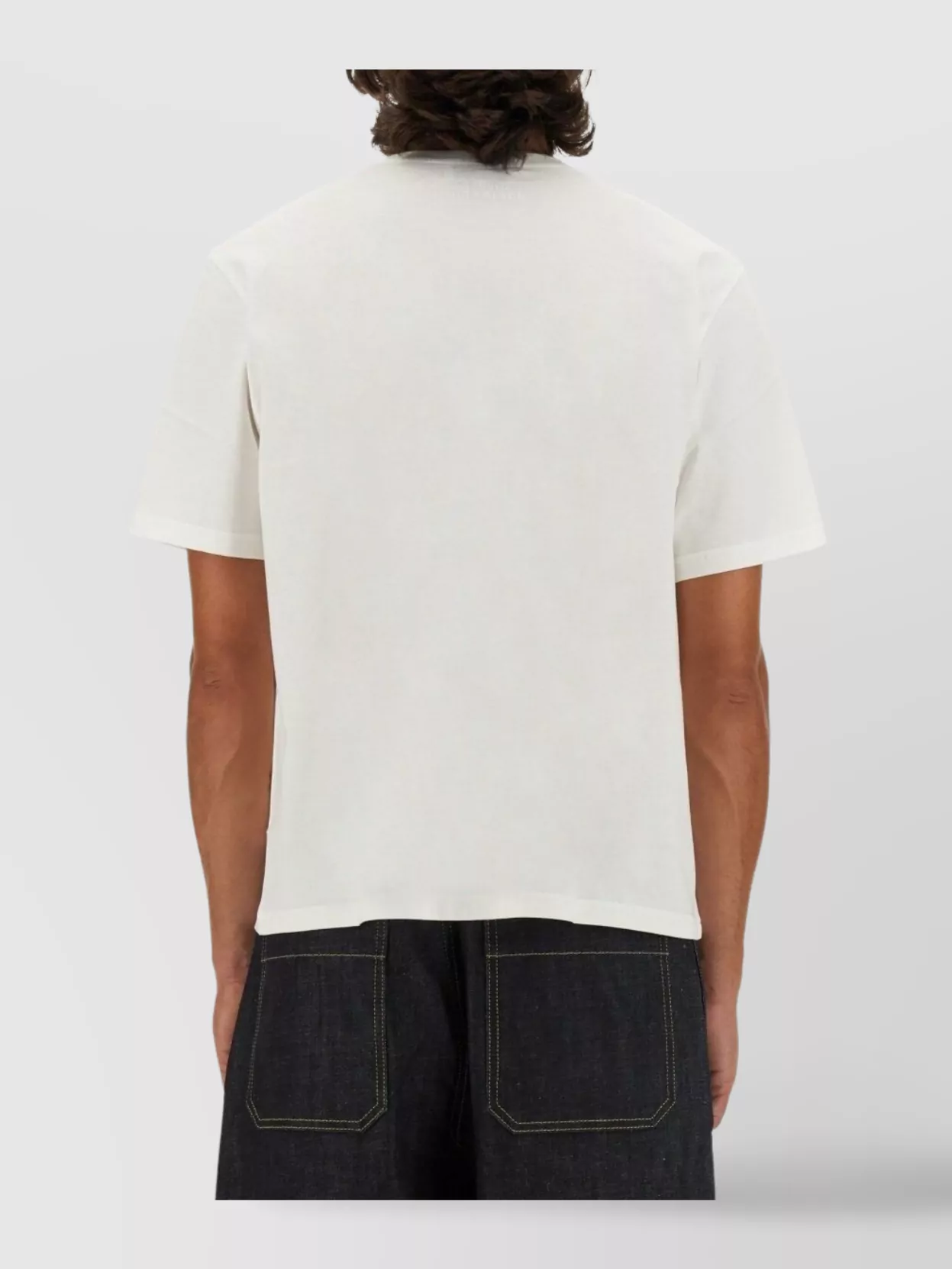 Studio Nicholson Jersey - Branded Easy Fit Ss T-shirt White Relaxed Fit T-shirt - Piu
