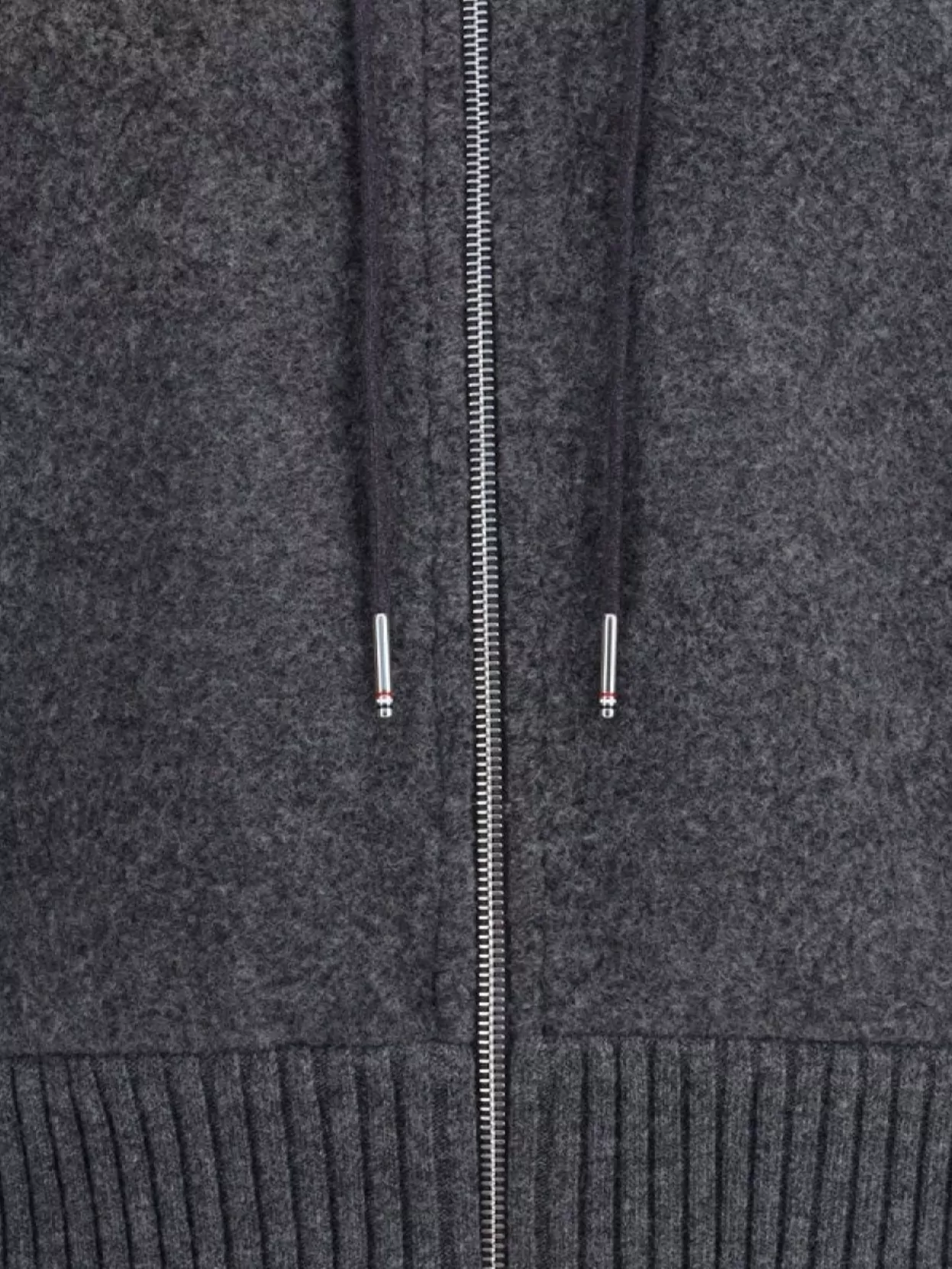 Thom Browne Wool Hoodie Adjustable Drawstring
