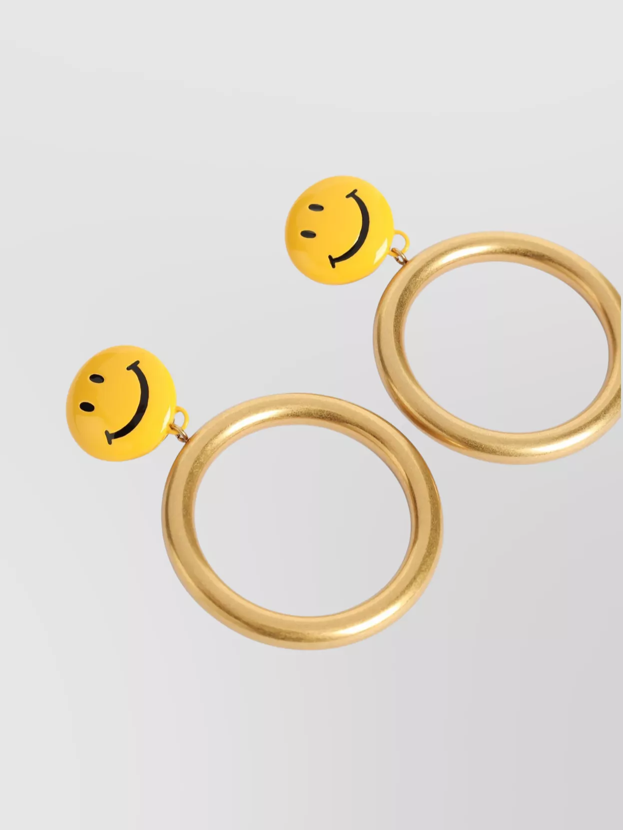 Moschino Smiley Face Hoop Earrings